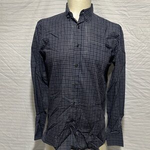 Yves Saint Laurent Men's Navy/gray dress Shirt